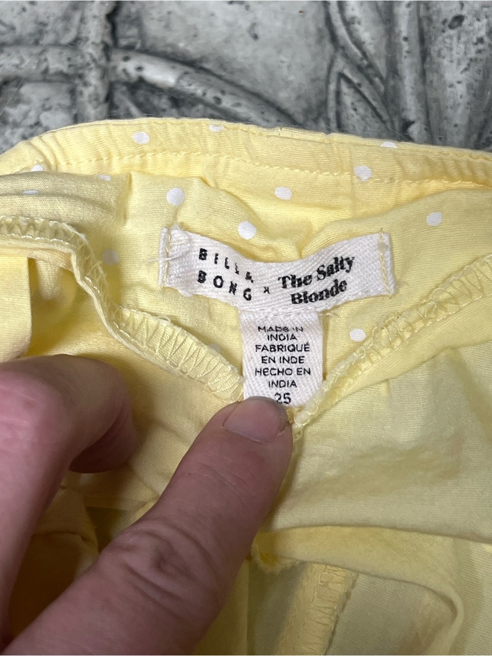Billabong x the salty blonde yellow and white polka dot pants - Picture 10 of 10